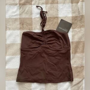 Newport News Brown Swim Top size 4 NWT